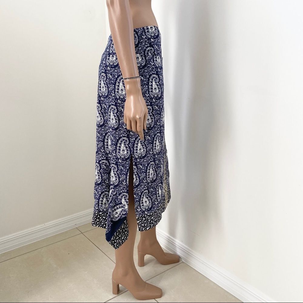 ALTUZARRA as seen on “ Live With Kelley “ Cyrus navy blue paisley midi skirt 6 - Picture 9 of 15